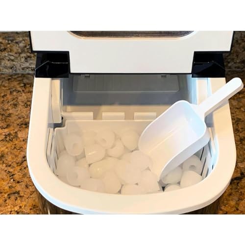 Máquina portátil para hacer hielo de sobremesa AMNOOL, 22 W, produce 27 libras diarias de cubos de hielo (Color: A) miniatura 2