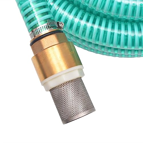 Tuyau d'aspiration anti-écrasement 7 m vert avec embouts laiton contre les fuites - 5