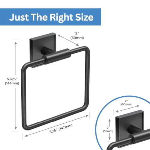 Image of Gatco 5612MX Mode Towel Ring, Matte Black