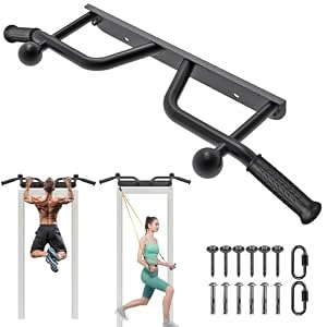 BeneLabel Optrekstang, aan de muur gemonteerde chin-up bar plafond fitness trainingsbar deuropening bovenlichaam kracht pullup apparatuur voor volwassenen/tieners bovenlichaam thuis gym workout met