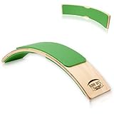Spine Stretching Lumbar Support - Wooden Back Flex & Posture Alignment Device (Green)