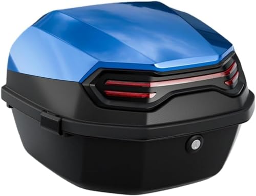 Danussi大容量のオートバイ用リアボックストップボックス自転車ボックス、取り外し可能、モペット、電気自動車、スクーターに適しており、フルフェイスヘルメットを収納できます (H)