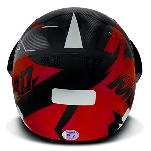 Capacete Ebf Sup Motard Iron 60/Preto/Vermelho
