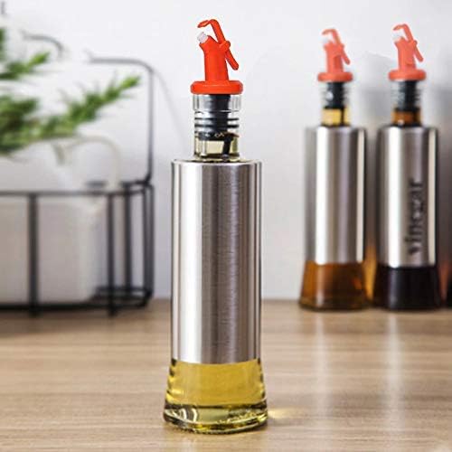 Mangukiya tac fab Stainless Steel Oil Dispenser Bottle, Oil Dropper, Cooking Oil Bottle Pourers, for Home Kitchen, Restaurants - 350 ml