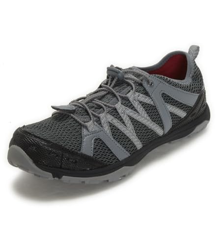 Northside Men's Cedar Rapids Hiking Shoe, Dark Gray/Red, 9.5 M US