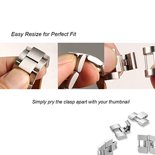 Secbolt Carved Flower Bling Bands Compatible With Apple Watch Band 38Mm 40Mm 41Mm Iwatch Series 8/7/6/5/4/3/2/1/Se, Stainless Steel Dressy Jewelry Diamond Bracelet Bangle Wristband Women, Silver #TOP5