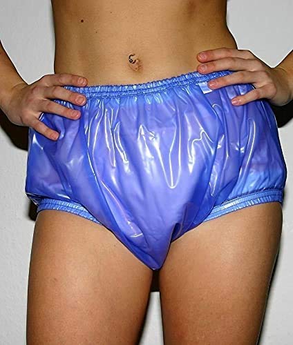 Top PVC Adult Baby Inkontinenz Windelhose Gummihose blau saphir gary (L)