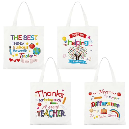 Set de 4 bolsas tipo tote para regalo a profesores miniatura 1