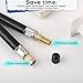 2pcs Valve Stem Extension, 8.54 Inch Dually Flexible Valve Stem Extenders Tire Inflation Extension Hose Tube Tire Valve Adaptor Tool for Universal Cars Motorcycles Bicycles Bike RVs Air Compressors