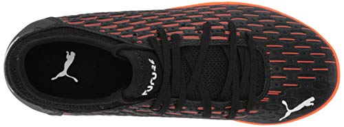 PUMA Future 6.4 IT Jr Soccer Shoe, Puma Black-Puma White-Shocking Orange, 3C US Unisex Little Kid
