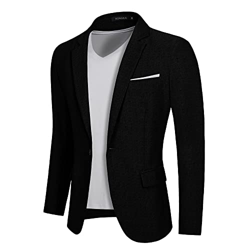 RONGKAI Mens Sports Coats Blazer Casual for Men Slim Fit One Button Lightweight Suit Jackets3