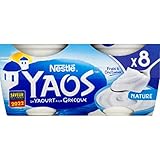 Nestlé Le Yaourt à la grecque nature - Yaos - Les 8 pots de 125 g