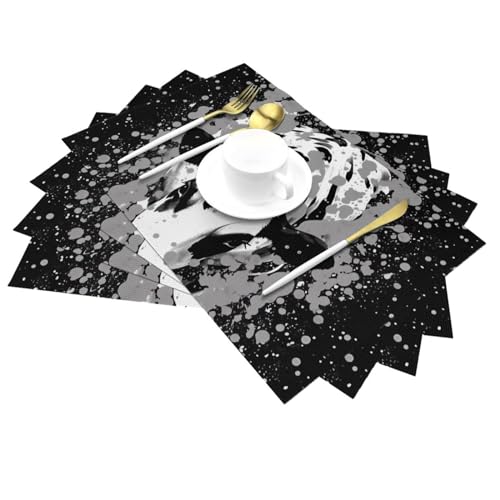 Sets de table en PVC durable lot de 6 protecteurs design bicolores - 7