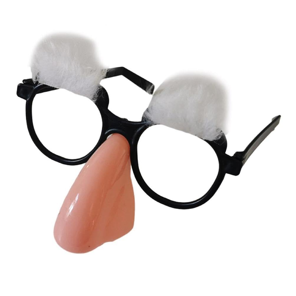 Amazon.co.jp: 鼻付き変装メガネ面白い老人メガネ眉毛と口ひげハロウィンコスプレ衣装アクセサリー変装メガネ口ひげ : ビューティー