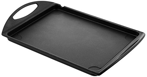 Home Granchef Piastra Liscia Antiaderente, Alluminio Pressofuso, Nero, 34 Cm
