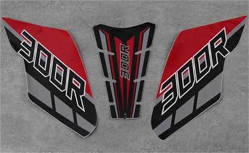 Motorradaufkleber, Seitlicher Tankschutz Für LONGXIN Für VOGE 300R Und 300RR, Tankschutz, Frostschutz, Aufkleber Schutz Aufkleber(Rot 1)