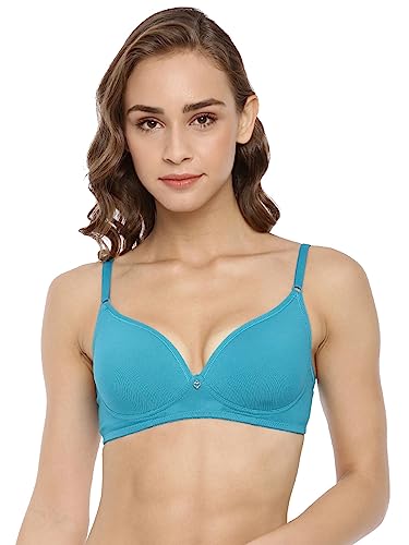 Image of Macrowoman W-Series Seamless & Soft Bra for Women in Cotton Stretch Fabric, Non-Wired with Soft Foam Padding for Everyday Comfort