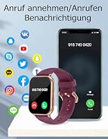 Smartwatch mit Telefonfunktion,Smartwatch für Damen Herren 1.85'' HD Screen – Ansicht 2