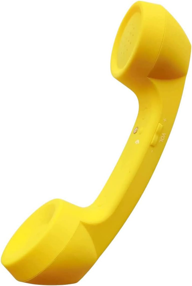 Retro Phone Handset with Wireless Bluetooth and USB Handsets for Cell Phones Radiation-Proof Comfortable Call (Yellow)