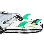 DORSAL Travel Shortboard and Longboard Surfboard Board Day Bag Cover Black/Grey Nylon 5'7 - Image 2
