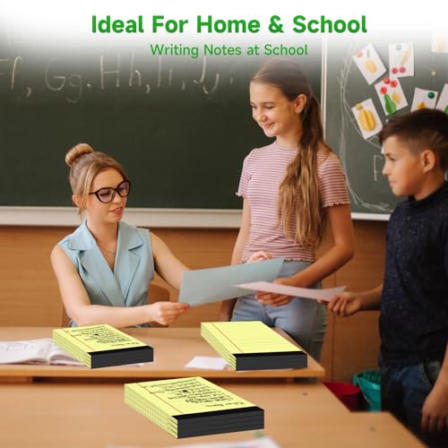 Image of 48 Pack Legal Pads Bulk,5 x 8 Inch Yellow Notepad, Note Pads College Ruled Perforated Memo Pad for Work Study Daily Note Taking List, Lined Writing Pads Memo Refills Notepads for Office Home School