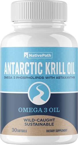 NativePath: Antarctic Krill Oil - Wild-Caught Krill Omega-3 Fatty Acids with EPA and DHA - 30-Day Supply - Supports Your Joint, Heart, Brain and Immunity - Pure Formula, No Fishy Taste