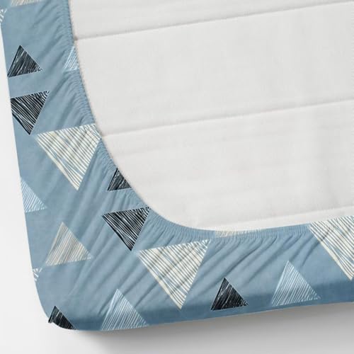 Image of Jashan Super Soft Glace Cotton Fabric 300 TC All Around Elastic Fitted Elegent Design King Size Double Bed Bedsheet with 2 Pillow Covers Fits Upto Mattress of 10 Inche,Size-72 x 78 x 10 Inche-SkyBlue