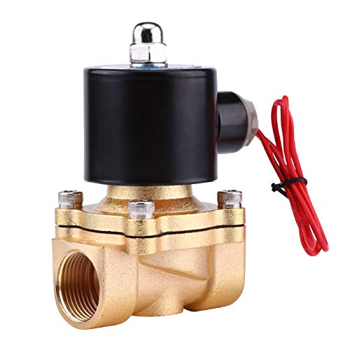 Electric Solenoid Valve, 3/4 inch electric water valve AC 220V NC Zinc Alloy Body Water Valve for Water Oil Air Gas
