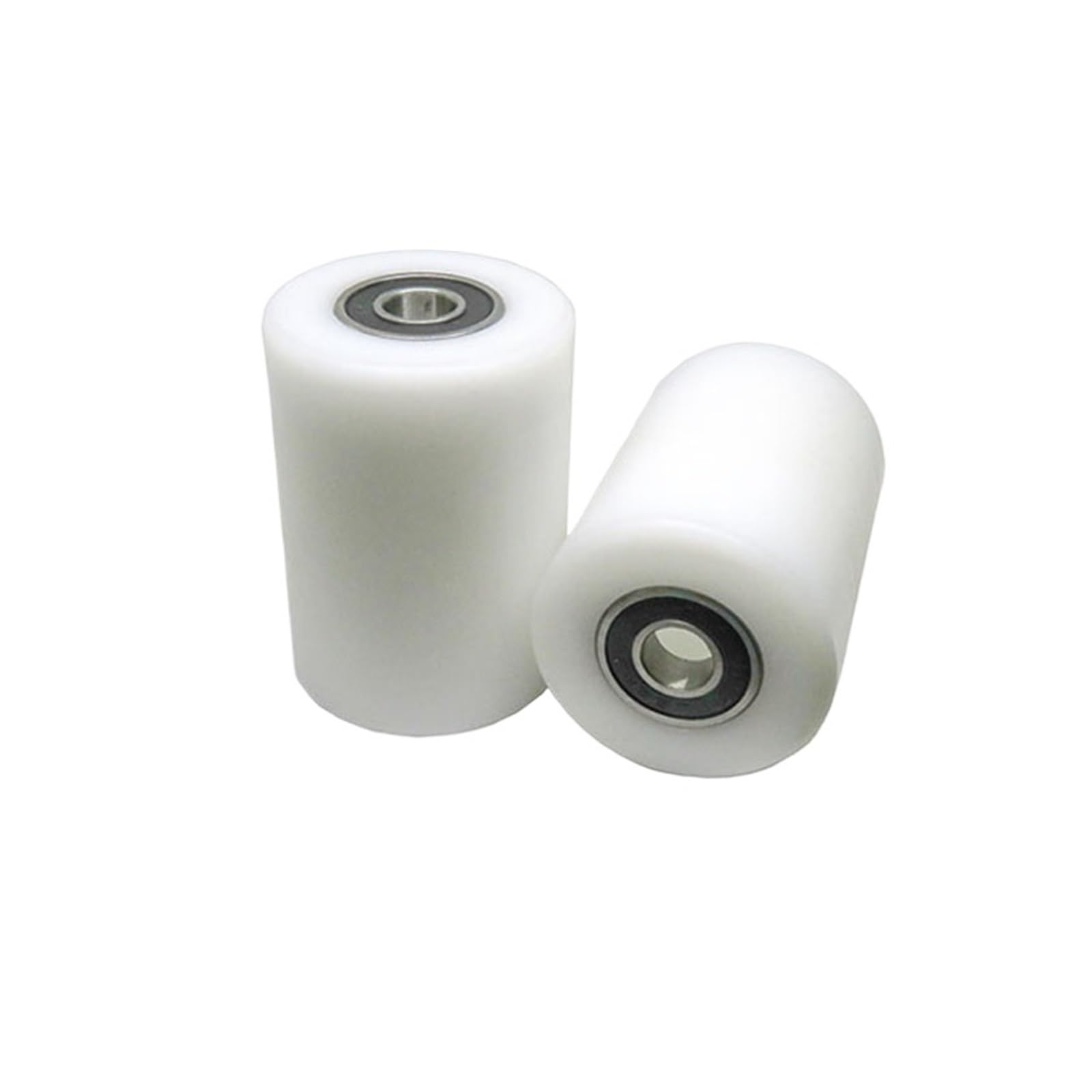 NOBIRTBSA 4 Pieces Outer Diameter 35 mm Thickness 50 mm 635 607 698 6800 Double Bearing POM Coated Flat Guide Pulley polyacetal unpowered Pulley(Size 6x35x50mm)