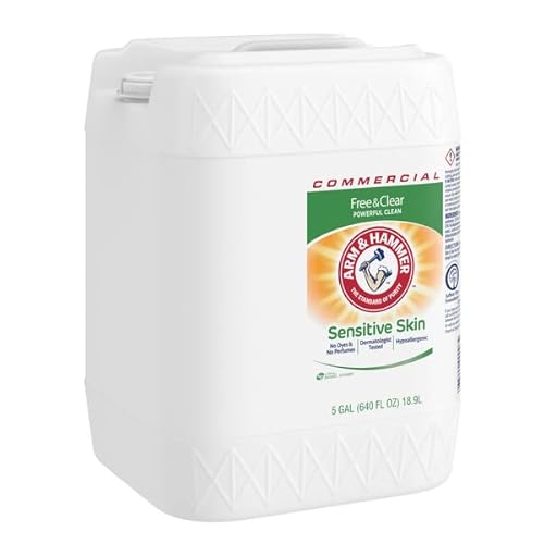 Arm & Hammer 33200-00008 Laundry Detergent Perfume/Dye Free, Liquid, 5 Gal, 640 Fl. Oz. #TOP1