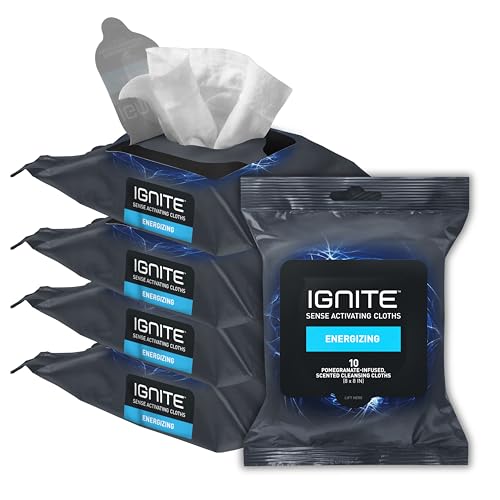 Lingettes humides pour le corps homme lingette nettoyante Ignite 5 pces