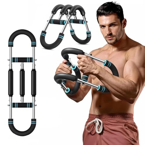 2X POWER (25-50KG) Ayarlanabilir Çift Metal Yaylı Göğüs & Kol Full Body Egzersiz Aleti Fitness Bar