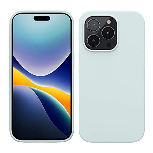 kwmobile Case for iPhone 14 Pro Case - Slim Soft TPU Silicone Cover - Works with Wireless Charging - Cool Mint