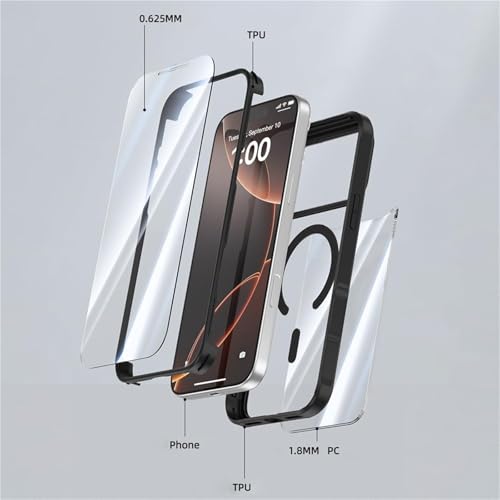 Coque iPhone 17 Pro Max protection intégrale double verre anti-choc gris