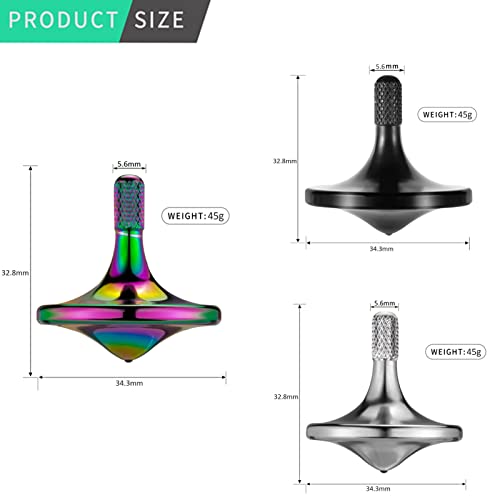 Precision Metal Spinning Top, LOQATIDIS Spin Smooth for A Long Time Best Spin Time Over 8 Minutes - Image 2