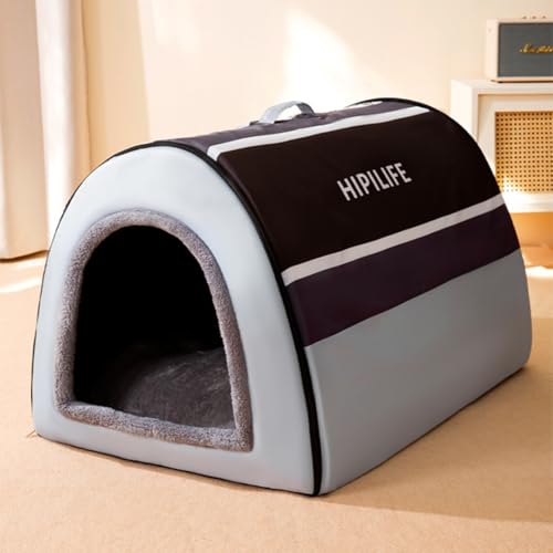 犬 ベッド 犬 ハウス 洗える 猫 ベッド 猫ハウス ペットベッド ペットハウス ドーム型 ペットクッション 取り外し可能 猫犬用 寝床 休憩所 防寒保温 あったかい ペット用品 ふわふわ 滑り止め 室内寒さ対策 小中大型犬 秋冬