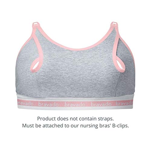 BRAVADO! DESIGNS Women’s Hands-Free Clip and Pump Strapless Pumping Accessory | Dove Heather | XL - Thumbnail 3