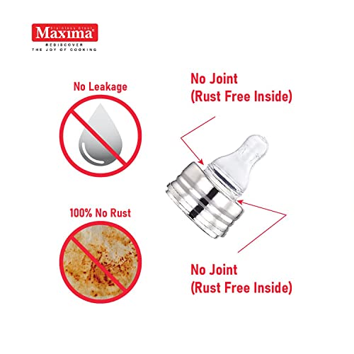 Image of Maxima Amulya Stainless Steel Baby Feeding Bottle (300 ML) - Safe Transition from Infant to Sipper | Nipple Bottles | Milk Drinking Bottle | Travel-Friendly Design | Ideal for Newborns and Toddlers