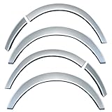 ハイエース オーバーフェンダー ダウンルック ローダウン フェンダー 25mm ABS製 塗装済み 車検 構造変更 200系 1型～7型 8型 現行型対応 1台分セット 純正色塗装品 (1E7 シルバーマイカメタリック)