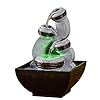Zen Light Kamerfontein Kara – Zen sfeer en ontspanning – waterstroom op 3 niveaus – stille pomp – led-verlichting…