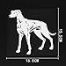 Owenqian Decoration Voiture Autocollant, 16.5CMX15.5CM imperméable à l'eau de Chien de Course de lévrier Autocollant de Voiture en PVC Noir/Argent