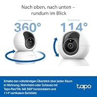 Tapo C230 3K 5MP Überwachungskamera innen 360°, WLAN 2,4GHz, KI-Erkennung, Nachtsicht, Bewegungserkennung, Zwei-Wege-Audio, Kompatibel mit Alexa und Google Assistant, microSD bis 512 GB – Ansicht 3