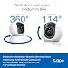 Tapo C230 3K 5MP Überwachungskamera innen 360°, WLAN 2,4GHz, KI-Erkennung, Nachtsicht, Bewegungserkennung, Zwei-Wege-Audio, Kompatibel mit Alexa und Google Assistant, microSD bis 512 GB