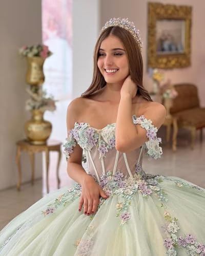 Off Shoulder Quinceanera Dresses with Sweep Train, Sweet 16 Dress Birthday Party Prom Ball Gown Wedding Dress4