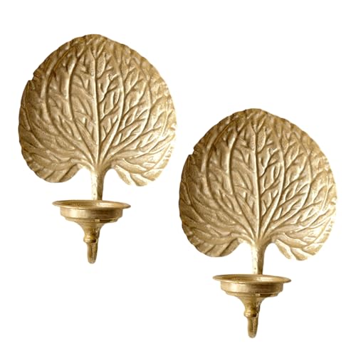 Appliques murales palmiers dorés lot de 2 pour embellir un mur vide - 3