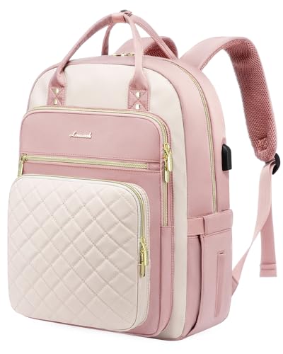 Image of LOVEVOOK Laptop Backpack Purse for Women, 15.6 inch Laptop Bag for Travel with USB Port, Water Resistant Lightweight Daypacks for College Work Business, Nurse Teacher Computer Backpacks