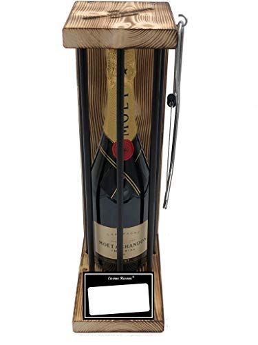 Moet Neutral zum Beschriften Geschenk Eiserne Reserve Black Edition incl. Notsäge Text s/w Neutral zum Beschriften Champagner (1 x 0.75 l)