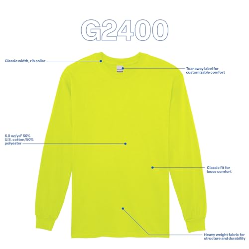 Image of Gildan Adult Ultra Cotton Long Sleeve T-Shirt, Style G2400, Multipack