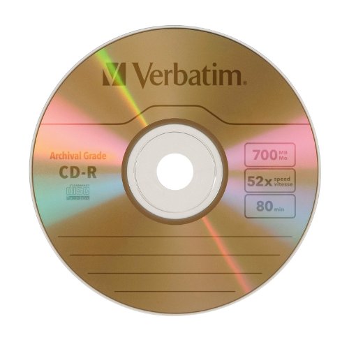 Verbatim CD-R 700MB 52X UltraLife Gold Archival Grade - Branded Surface & Hard Coat - 5pk Jewel Case - 96319 - Thumbnail 3
