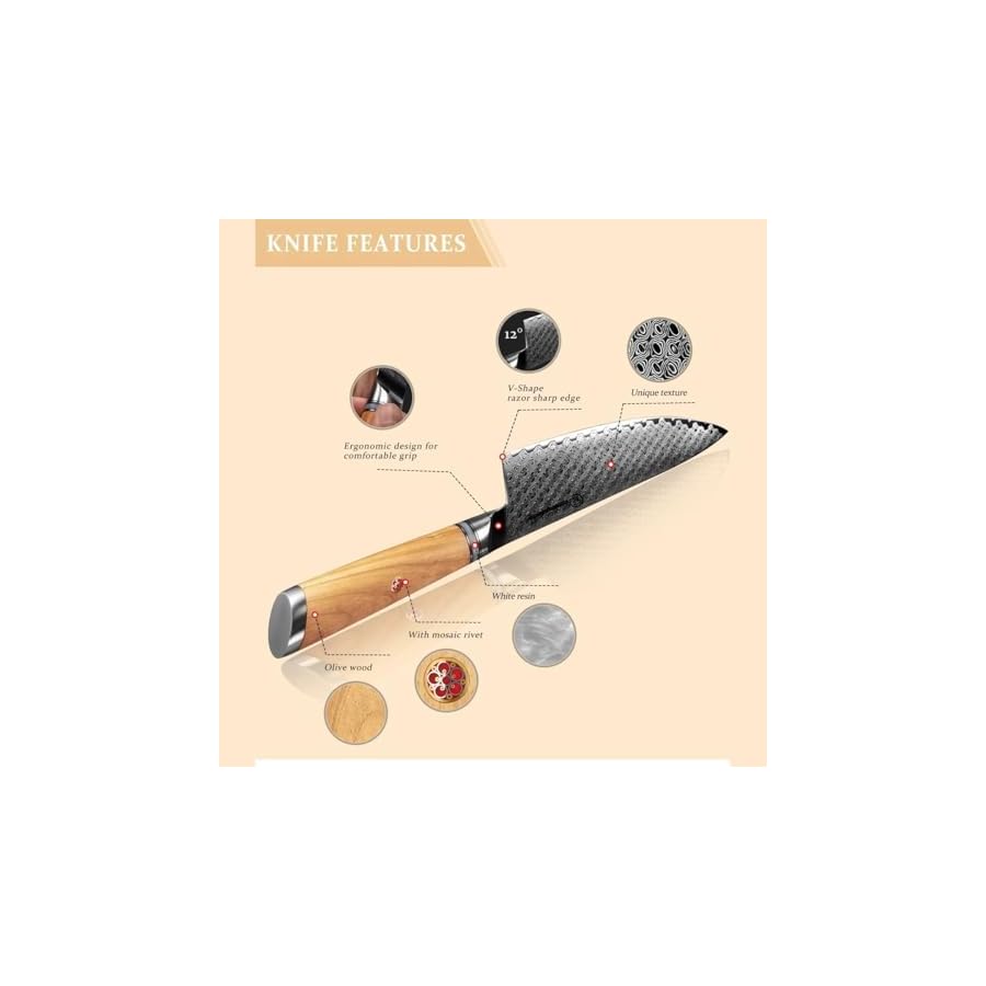 Kitchen-Knife-Set7-Piece-Damascus-Kitchen-Knife-Set-Professional-67-Layer-Japanese-AUS10-Steel-Chefs-Cleaver-KnifeKitchen-ScissorsKnife-SharpeningBread-Knife-More ZILNEHZ Kitchen Knife Set,7-Piece Damascus Kitchen Knife Set Professional 67-Layer Japanese AUS10 Steel - Chef's Cleaver Knife,Kitchen Scissors,Knife Sharpening,Bread Knife,& More